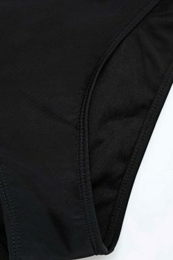 Y2K Fashion Space Dyed Bandage Bikini with Cut-Out Detail