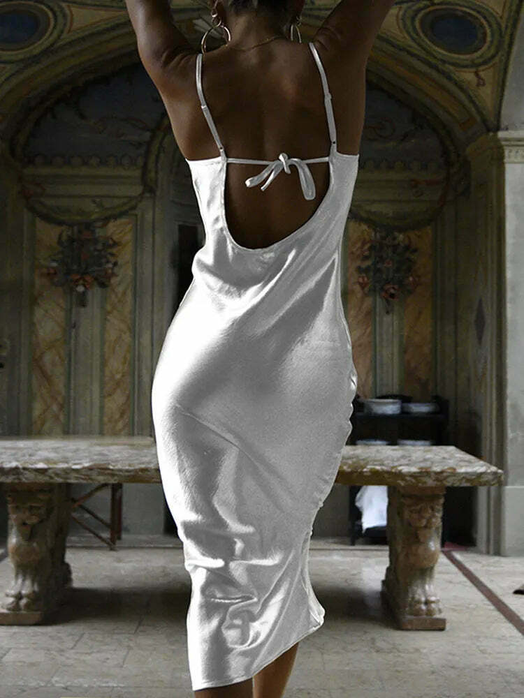 Y2K Fashion Statement: Night-Out Backless Dress with Coquette Aesthetic & Grunge Style Y2K Fashion Statement: Night-Out Backless Dress with Coquette Aesthetic & Grunge Style