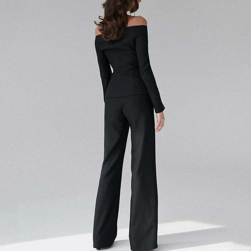 Y2K Fashion Strapless Suit: Elegant Fitted Coquette Aesthetic Outfit for Women Y2K Fashion Strapless Suit: Elegant Fitted Coquette Aesthetic Outfit for Women