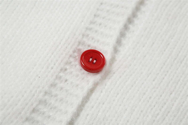 Y2K Fashion Strawberry Knitted Cardigan - Coquette Aesthetic Grunge Style Y2K Fashion Strawberry Knitted Cardigan - Coquette Aesthetic Grunge Style