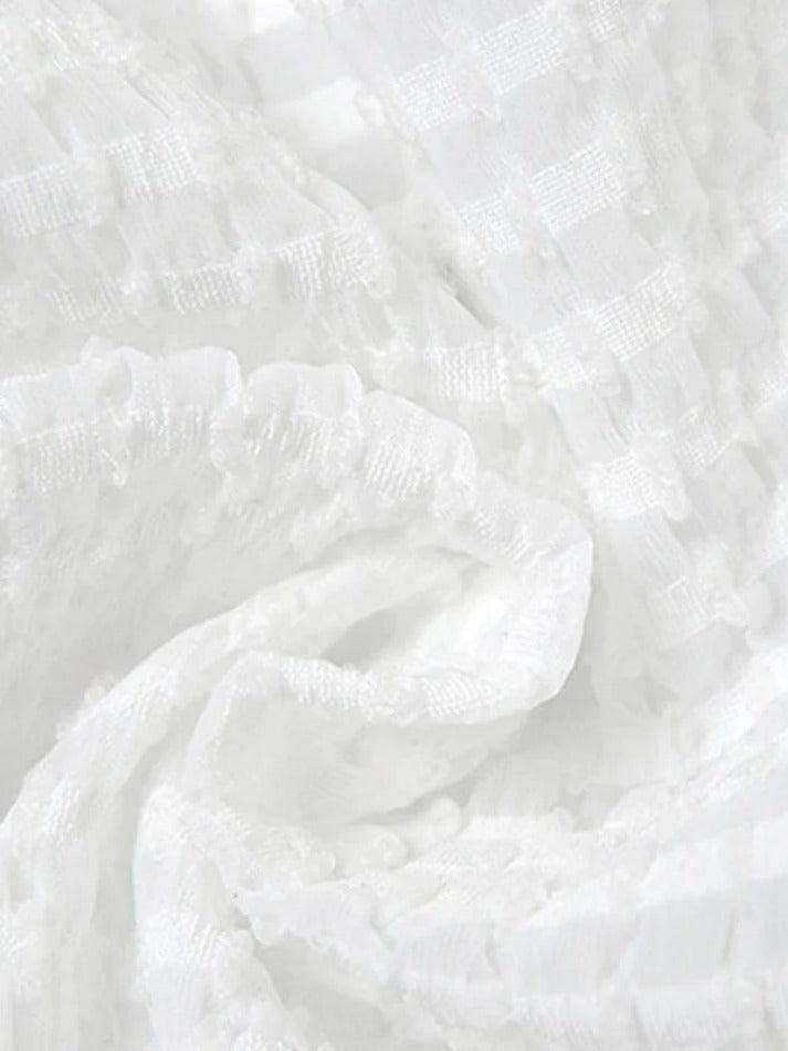 Y2K Fashion Textured Bandeau Lace Up Mini Dress for Women - Coquette Aesthetic Grunge Style