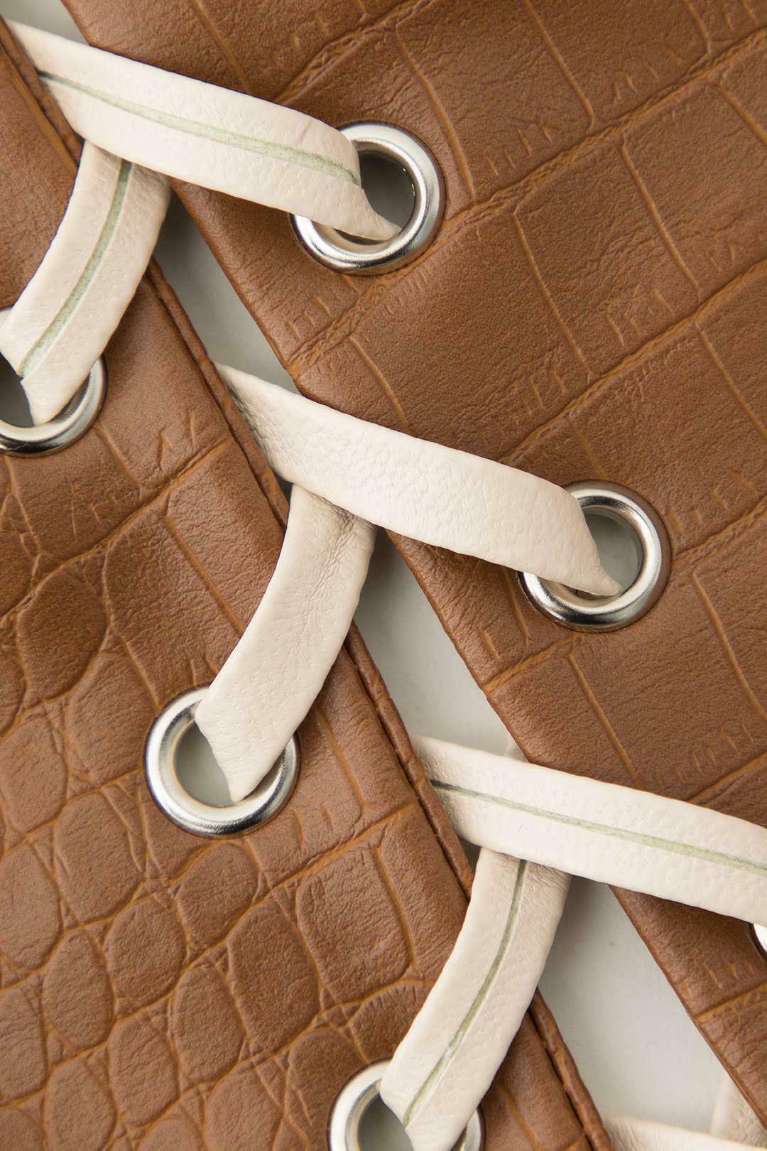 Y2K Faux Leather Halter Lace-up Cami Top for Coquette & Grunge Aesthetic Y2K Faux Leather Halter Lace-up Cami Top for Coquette & Grunge Aesthetic