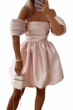 Y2K Feifei Sleeve Tube Top Dress: Coquette Aesthetic Pleated Fashion