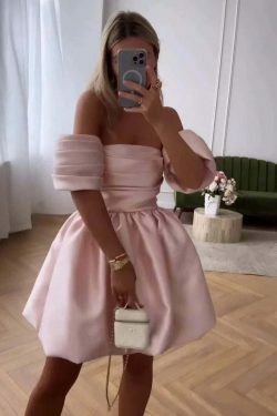 Y2K Feifei Sleeve Tube Top Dress: Coquette Aesthetic Pleated Fashion