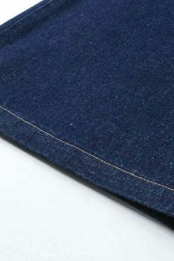 Y2K Flame Embroidered Baggy Jeans - Coquette Aesthetic Grunge Style Women's Fashion