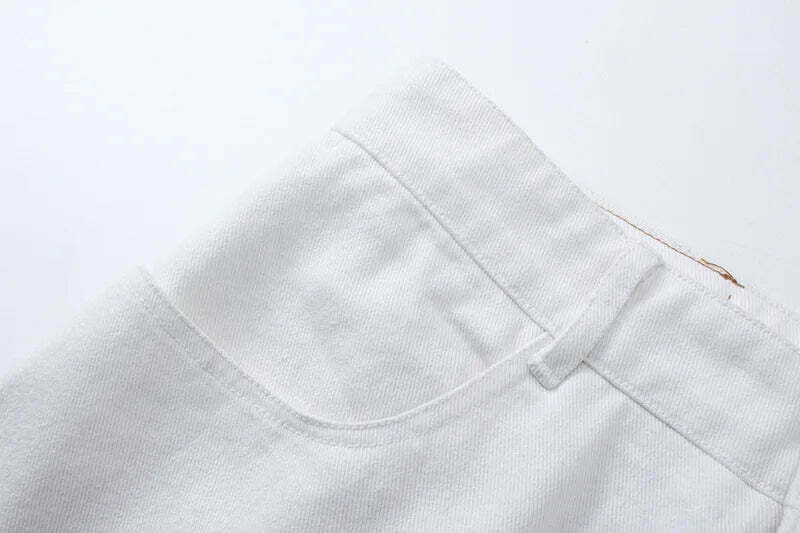 Y2K Flame Embroidered Baggy Jeans - Coquette Aesthetic Grunge Style Women's Fashion