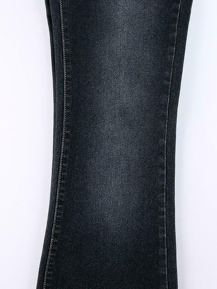 Y2K Flare Jeans: Coquette Aesthetic Cargo Skirt for Women - Grunge Style Fashion