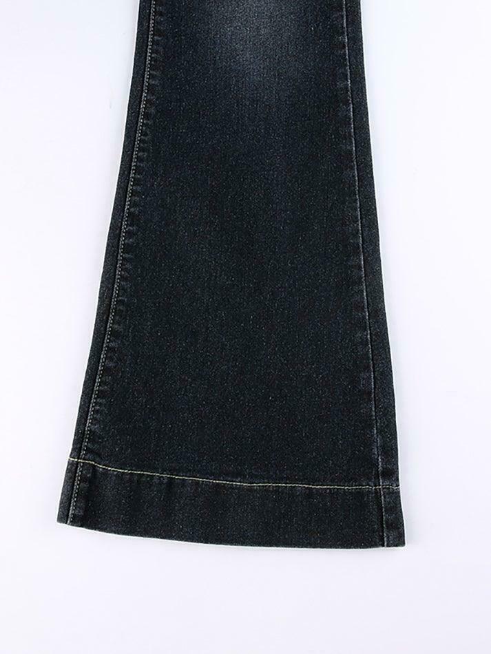 Y2K Flare Jeans: Coquette Aesthetic Cargo Skirt for Women - Grunge Style Fashion