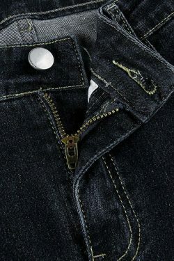 Y2K Flare Jeans: Coquette Aesthetic Cargo Skirt for Women - Grunge Style Fashion