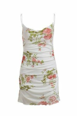 Y2K Floral Mesh Bodycon Dress - Coquette Aesthetic Mini Dress for Women - Grunge Style Fashion