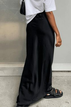 Y2K French Satin Drape Skirt: Coquette Aesthetic, Grunge Style & Elegance