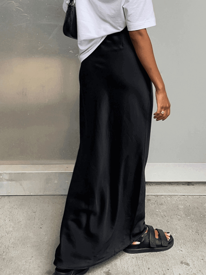 Y2K French Satin Drape Skirt: Coquette Aesthetic, Grunge Style & Elegance Y2K French Satin Drape Skirt: Coquette Aesthetic, Grunge Style & Elegance