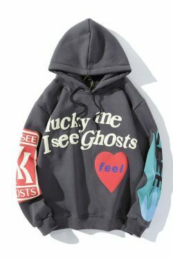 Y2K Graffiti Letter Print Hoodie - Coquette Aesthetic Grunge Style Women's Fashion