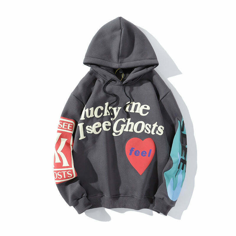 Y2K Graffiti Letter Print Hoodie - Coquette Aesthetic Grunge Style Women's Fashion Y2K Graffiti Letter Print Hoodie - Coquette Aesthetic Grunge Style Women's Fashion