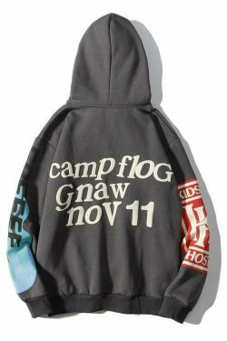 Y2K Graffiti Letter Print Hoodie - Coquette Aesthetic Grunge Style Women's Fashion