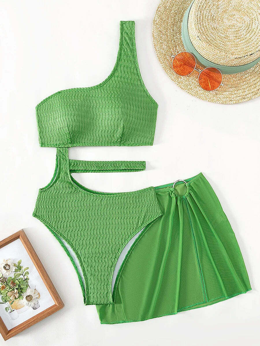 Y2K Green Mesh Bikini Set - Coquette Aesthetic Swimwear for Women Y2K Green Mesh Bikini Set - Coquette Aesthetic Swimwear for Women