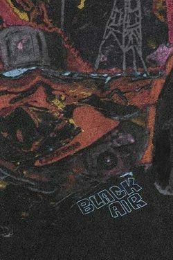 Y2K Grunge Style Oversize Tee in 'Destruction' Wash - Coquette Aesthetic Top for Women