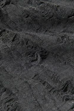 Y2K Grunge Twist Halter Top with Distressed Detail - Vintage Aesthetic Fashion