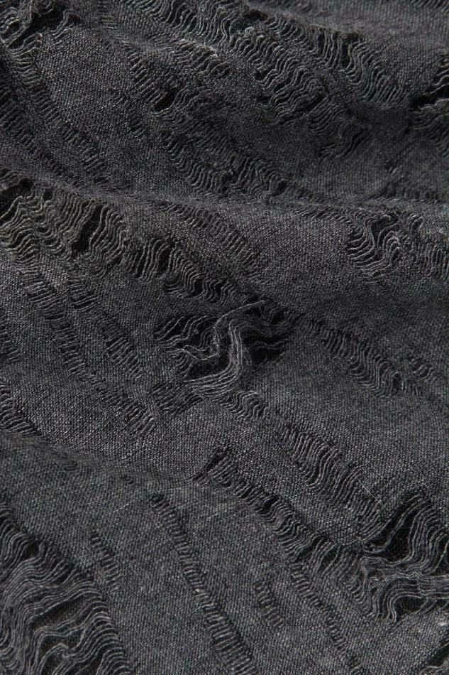 Y2K Grunge Twist Halter Top with Distressed Detail - Vintage Aesthetic Fashion