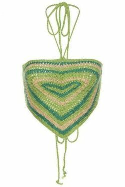 Y2K Heart Knit Crop Top - Coquette Aesthetic Grunge Style Cute Tops Pastel Goth Fashion