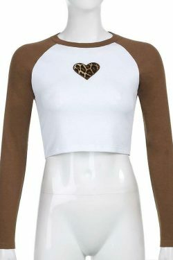Y2K Heart Print Crop Top: Coquette Aesthetic, Grunge Style, Cute Pastel Goth Fashion