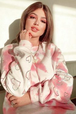 Y2K Heart Print Sweatshirt: Coquette Aesthetic Grunge Style Cute Top for Women