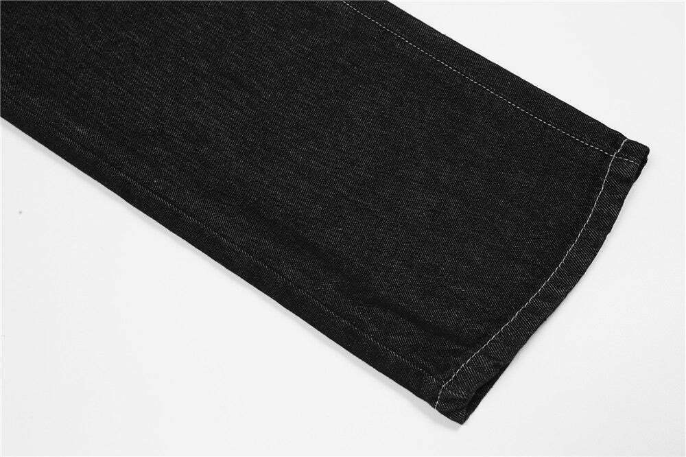 Y2K Horror Print Wide Leg Jeans - Coquette Aesthetic Grunge Fashion Y2K Horror Print Wide Leg Jeans - Coquette Aesthetic Grunge Fashion