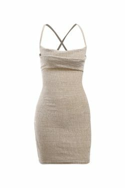 Y2K Knit Halter Mini Dress: Coquette Aesthetic - Grunge Style, Past