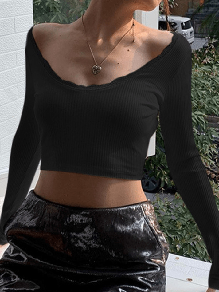 Y2K Lace-Up Backless Crop Knit Top - Coquette Aesthetic, Grunge Style, Cute Tops Y2K Lace-Up Backless Crop Knit Top - Coquette Aesthetic, Grunge Style, Cute Tops