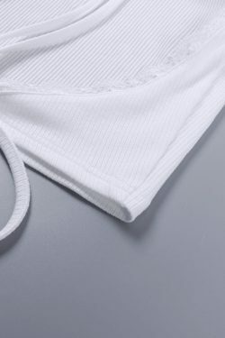 Y2K Lace-Up Backless Crop Knit Top - Coquette Aesthetic, Grunge Style, Cute Tops