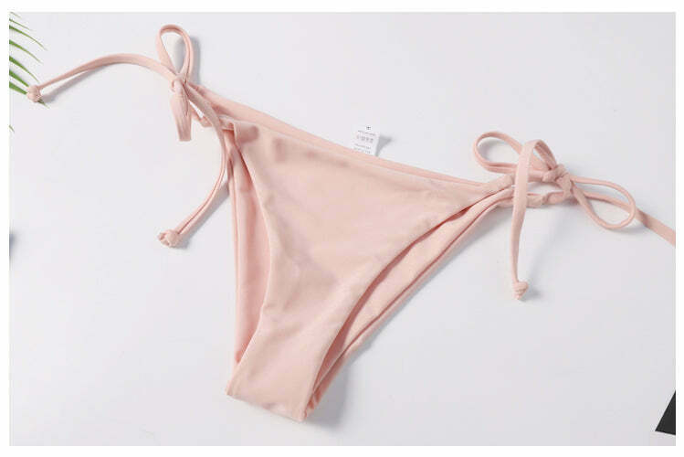 Y2K Lace-Up Bardot Bikini Set in Coquette Aesthetic Y2K Lace-Up Bardot Bikini Set in Coquette Aesthetic