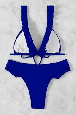 Y2K Lace-Up Beach Bikini: Coquette Aesthetic, Grunge Style, Cute Tops, Pastel Goth, Cargo Skirt