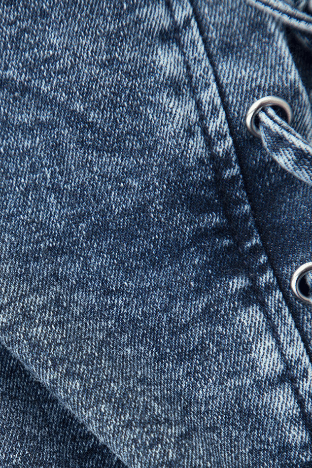 Y2K Lace-up Front V-neck Denim Dress - Coquette Aesthetic, Grunge Style, Pastel Goth Y2K Lace-up Front V-neck Denim Dress - Coquette Aesthetic, Grunge Style, Pastel Goth