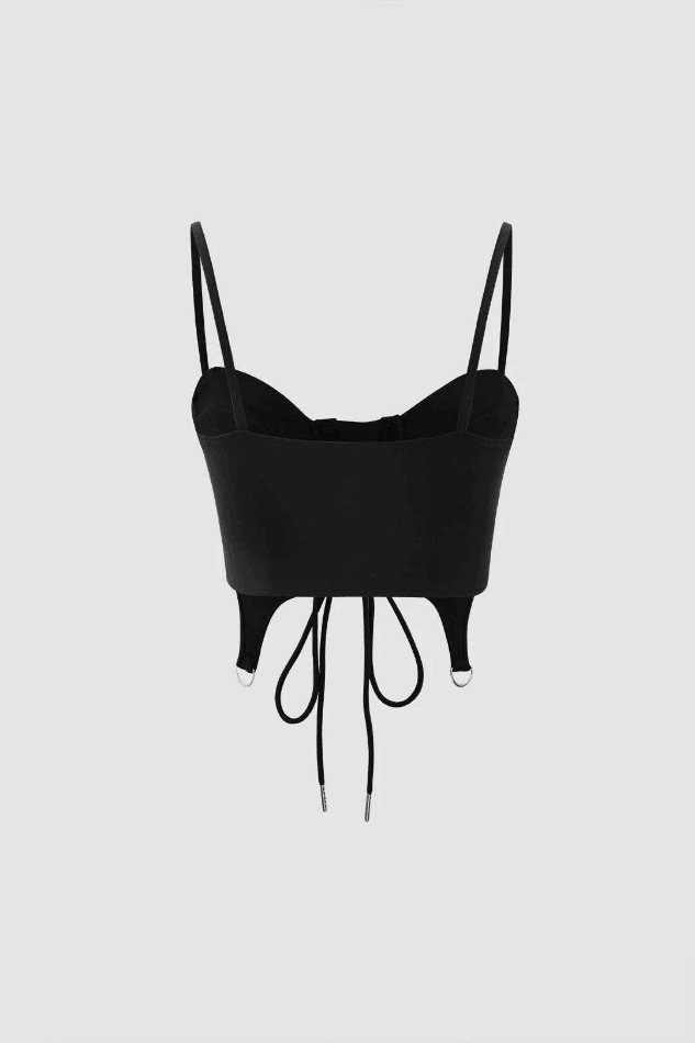Y2K Lace-Up Garter Cami: Coquette Aesthetic Grunge Style Cute Top for Women Y2K Lace-Up Garter Cami: Coquette Aesthetic Grunge Style Cute Top for Women
