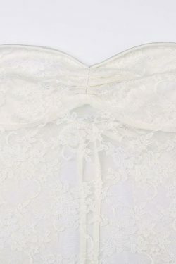 Y2K Lace Backless Bandeau Top: Coquette Aesthetic, Grunge Style, Cute Tops, Pastel Goth, Cargo Skirt