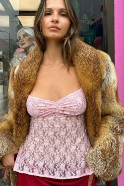 Y2K Lace Kissed Backless Beauty: Coquette Aesthetic Grunge Style Pastel Goth Cargo Skirt