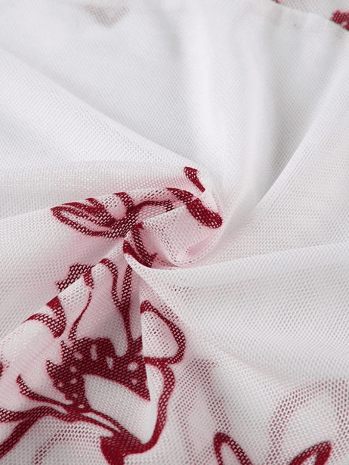 Y2K Lace Mesh Cami Top: Coquette Aesthetic, Grunge Style, Cute Pastel Goth Fashion Y2K Lace Mesh Cami Top: Coquette Aesthetic, Grunge Style, Cute Pastel Goth Fashion