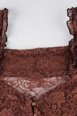 Y2K Lace Off Shoulder Cardigan: Coquette Aesthetic Long Sleeve Blouse for Women's Fashion