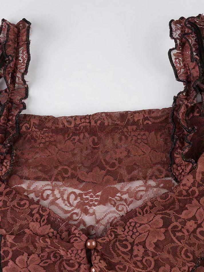 Y2K Lace Off Shoulder Cardigan: Coquette Aesthetic Long Sleeve Blouse for Women's Fashion Y2K Lace Off Shoulder Cardigan: Coquette Aesthetic Long Sleeve Blouse for Women's Fashion