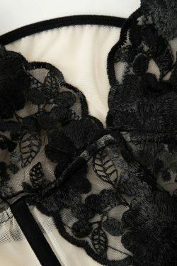 Y2K Lace Panel Mesh Cami Top - Coquette Aesthetic Grunge Style - Cute Pastel Goth Fashion