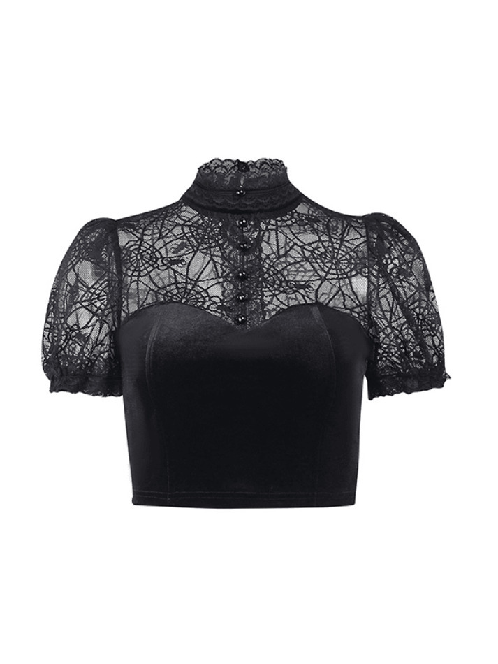 Y2K Lace Spider Web Tee: Coquette Aesthetic Grunge Style, Cute Tops, Pastel Goth, Cargo Skirt