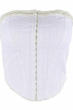 Y2K Lace Trim Corset Top: Coquette Aesthetic, Grunge Style, Cute Pastel Goth Fashion