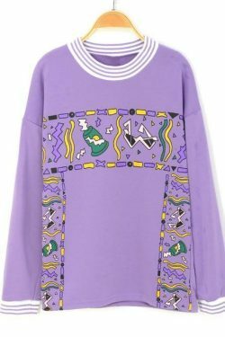Y2K Lavender Sweatshirt - Coquette Aesthetic, Grunge Style, Cute Tops, Pastel Goth, Comfy