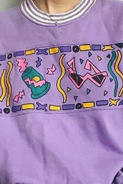 Y2K Lavender Sweatshirt - Coquette Aesthetic, Grunge Style, Cute Tops, Pastel Goth, Comfy