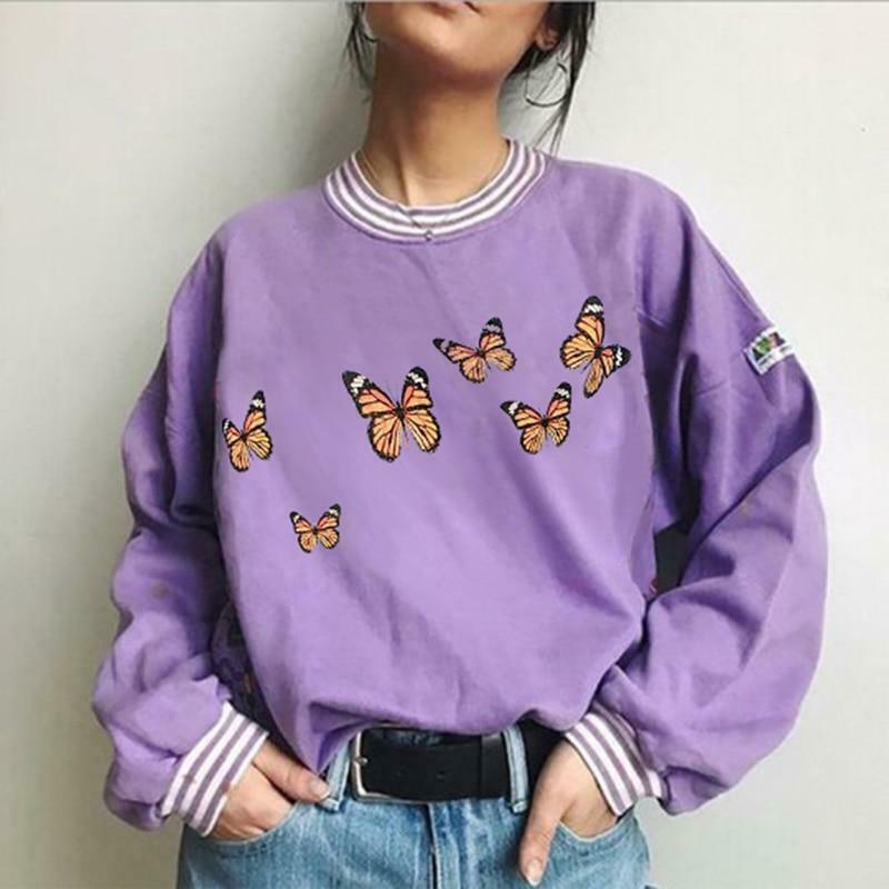 Y2K Lavender Sweatshirt - Coquette Aesthetic, Grunge Style, Cute Tops, Pastel Goth, Comfy Y2K Lavender Sweatshirt - Coquette Aesthetic, Grunge Style, Cute Tops, Pastel Goth, Comfy