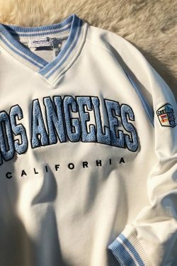 Y2K Los Angeles Sweatshirt - Coquette Grunge Aesthetic Cute Tops Pastel Goth