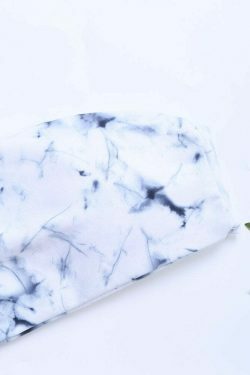 Y2K Marble Swimsuit: Soft Backless Bikinis with Single Strap - Niche Women Fashion