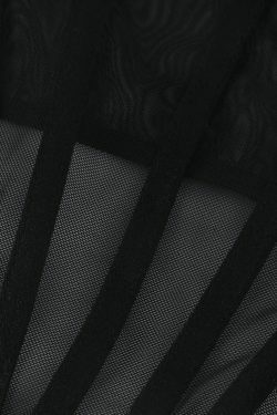 Y2K Mesh Bustier Top: Coquette Aesthetic with Grunge & Pastel Goth Vibes