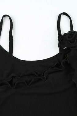 Y2K Mesh Cami Top with Ruffle Splice - Coquette Grunge Aesthetic