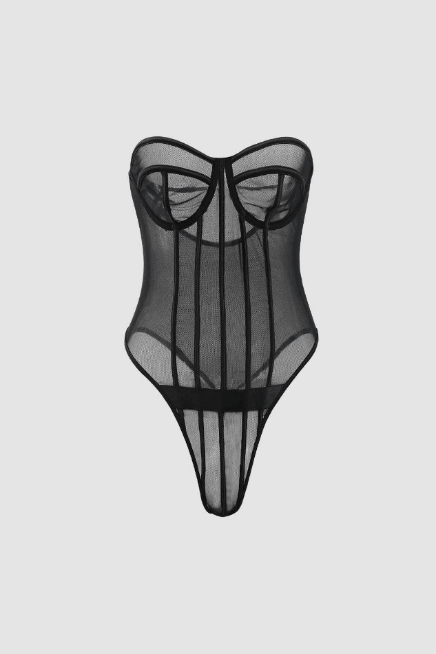 Y2K Mesh Corset Bodysuit: Coquette Aesthetic, Grunge Style, Pastel Goth, Cute Tops, Cargo Skirt Y2K Mesh Corset Bodysuit: Coquette Aesthetic, Grunge Style, Pastel Goth, Cute Tops, Cargo Skirt
